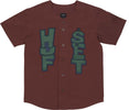 HUF-Casacca-Bottoni-Uomo-Team-Baseball-Jersey-Eggplant-da-uomo