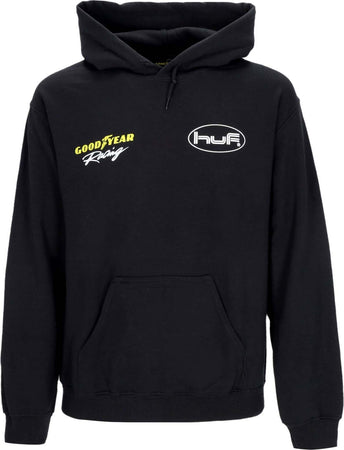 HUF-Felpa-Cappuccio-Uomo-F1-Po-Hoodie-X-Goodyear-Black-da-uomo