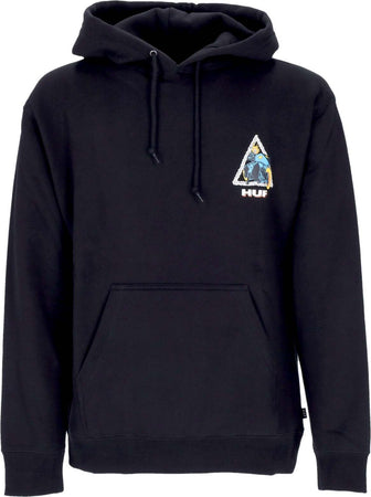 HUF-Felpa-Cappuccio-Uomo-Ghost-Rider-Triple-Triangle-Po-Hoodie-X-Marvel-Black-da-uomo