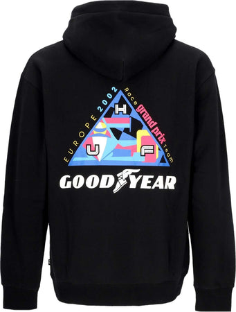 HUF-Felpa-Cappuccio-Uomo-Grand-Prix-Tt-Hoodie-Black-da-uomo