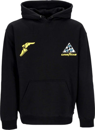 HUF-Felpa-Cappuccio-Uomo-Grand-Prix-Tt-Hoodie-Black-da-uomo