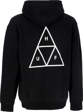 HUF-Felpa-Cappuccio-Uomo-Set-Triple-Triangle-Po-Hoodie-Black-da-uomo