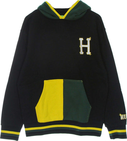 HUF-Felpa-Cappuccio-Uomo-Sideline-P/o-Hoodie-Black-da-uomo
