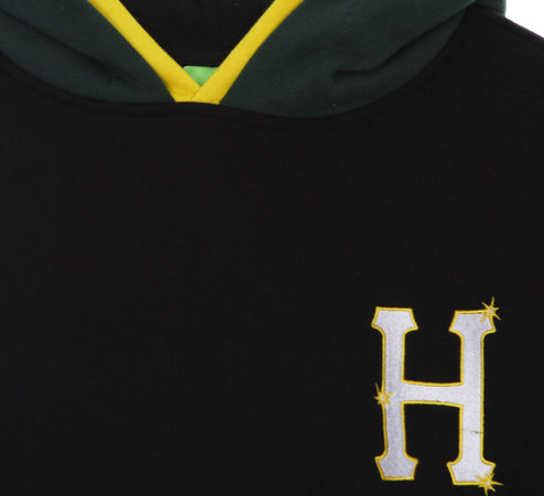 HUF-Felpa-Cappuccio-Uomo-Sideline-P/o-Hoodie-Black-da-uomo