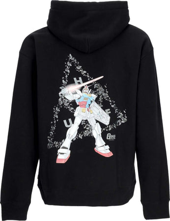 HUF-Felpa-Cappuccio-Uomo-Triple-Triangle-Po-Hoodie-X-Gundam-Black-da-uomo