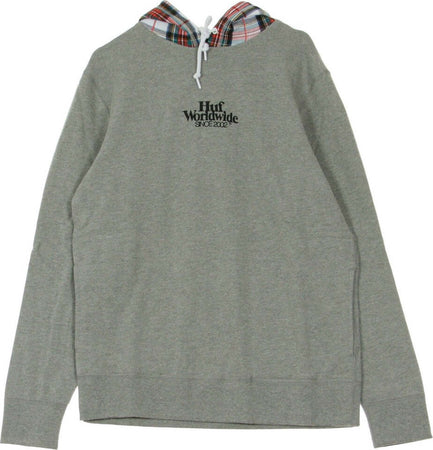 HUF-Felpa-Cappuccio-Uomo-Vicious-P/o-Hoodie-Grey-Heather-da-uomo