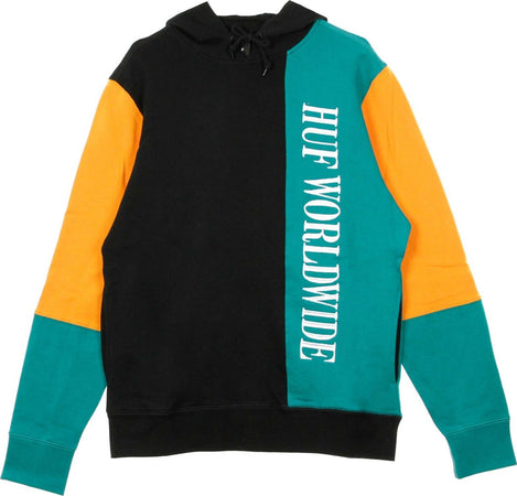 HUF-Felpa-Leggera-Cappuccio-Uomo-Piet-P/o-Black-da-uomo