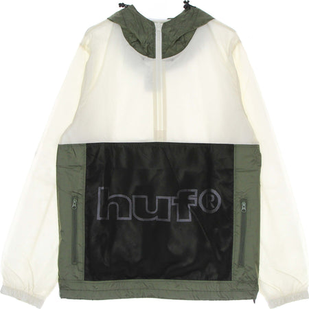 HUF-Giacca-a-Vento-Infilabile-Uomo-Wireframe-Anorak-Natural-da-uomo