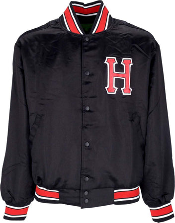 HUF-Giubbotto-Bomber-Uomo-Crackerjack-Satin-Baseball-Jacket-Black-da-uomo