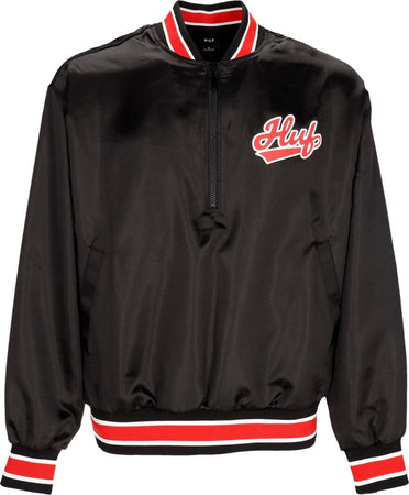 HUF-Giubbotto-Bomber-Uomo-Pop-Fly-Satin-Baseball-Jacket-Black-da-uomo