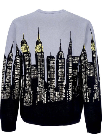 HUF-Maglione-Uomo-Skyline-Crew-Sweater-Light-Blue-da-uomo