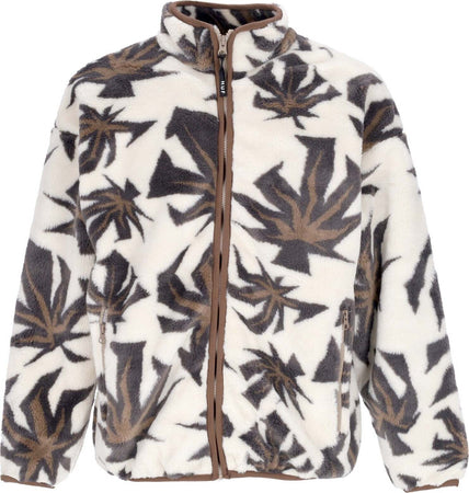 HUF-Orsetto-Uomo-Lowell-Jacquard-Sherpa-Zip-Natural-da-uomo