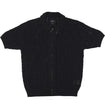 HUF-Polo-Manica-Corta-Uomo-Monogram-Jacquard-Zip-Sweater-Black-da-uomo