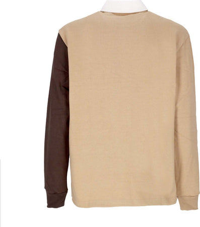 HUF-Polo-Manica-Lunga-Uomo-Mixed-Up-L/s-Knit-Polo-Khaki-da-uomo