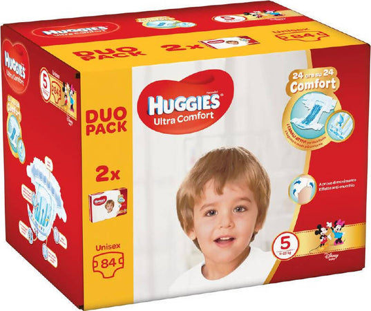 HUGGIES Ultra Comfort Duo Pack Pannolini Pacco Risparmio Maxi Scorta Pannolino a Prova di Movimento Pannolini Sanitaria Gioia del Bimbo - Villa San Giovanni, Commerciovirtuoso.it