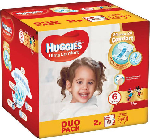 HUGGIES Ultra Comfort Duo Pack Pannolini Pacco Risparmio Maxi Scorta Pannolino a Prova di Movimento Pannolini Sanitaria Gioia del Bimbo - Villa San Giovanni, Commerciovirtuoso.it