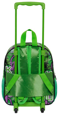 Hulk Verde Zaino 3d Con Ruote Piccolo Hulk Destroyer per Bambini per La Scuola Marvel
