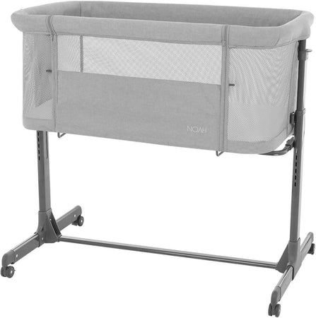KIKKABOO Culla Fianco Letto colore Light Grey - Culla Neonato Fianco Letto, Spondina Apribile con una Mano, Altezza Regolabile, Regolabile con Vari Livelli di Altezza, Piedini Pieghevole, 0m+