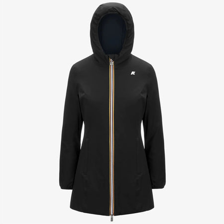 K-WAY Denise Capospalla donna Giacca Calda Reversibile Donna Nera Blu con Imbottitura Sintetica .K6128UW