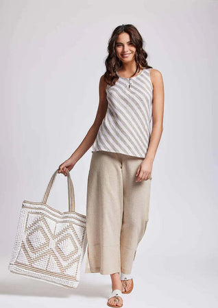 ICONIQUE-Abbigliamento-|-Top-smanicato-in-lino-Clara