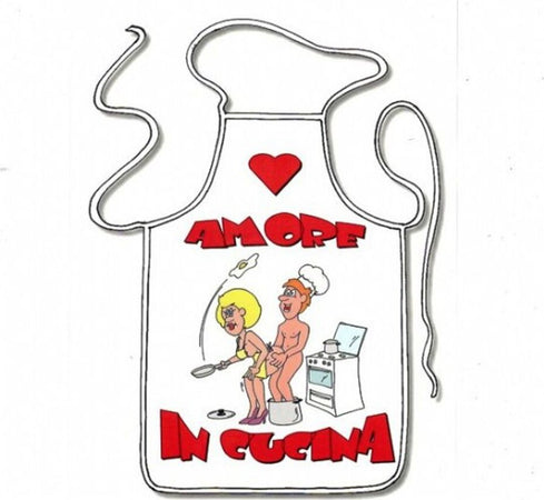 Idea Regalo Addio Al Nubilato e Celibato Maxi Grembiule In Tessuto Humor ‘a’ Amore In Cucina Salute e cura della persona/Erotismo e contraccezione/Sex toys/Gadget per addio al nubilato e al celibato Kondorama - Martinsicuro, Commerciovirtuoso.it