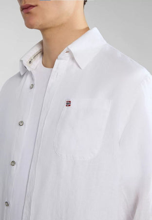 NAPAPIJRI CAMICIA G-LINEN LS da uomo