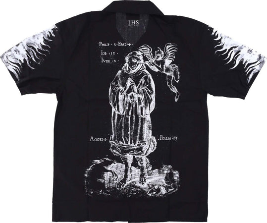 IHS-Camicia-Manica-Corta-Uomo-Respect-Your-Demon-Bowling-Shirt-Black-da-uomo