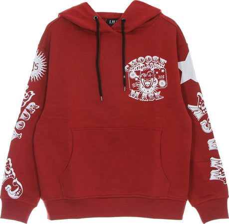 IHS-Felpa-Leggera-Cappuccio-Uomo-Choose-Your-Mask-Hoodie-Red-da-uomo