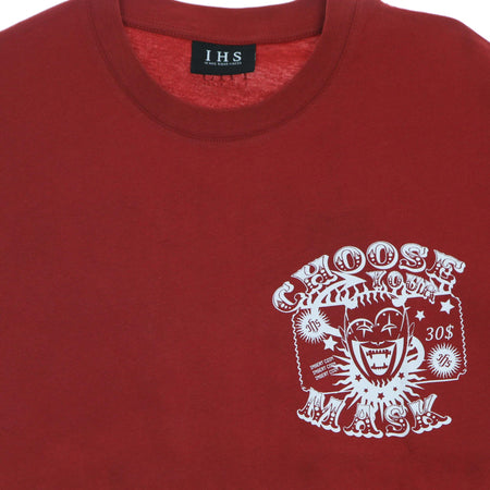 IHS-Maglietta-Uomo-Choose-Your-Mask-Tee-Red-da-uomo