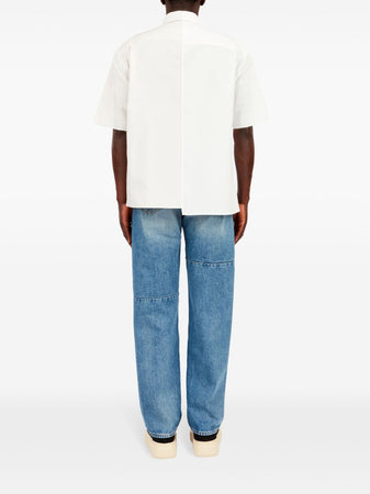 MM6 Maison Margiela Camicia asimmetrica in popeline da uomo