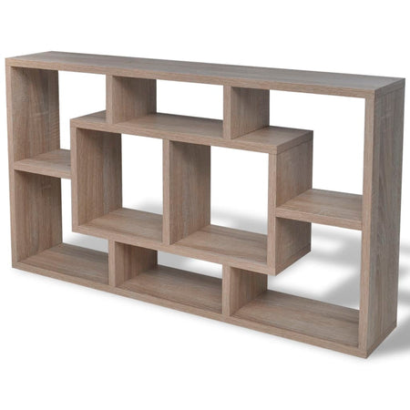 vidaXL Espositore da Parete Pensile 8 Scomparti Color Rovere