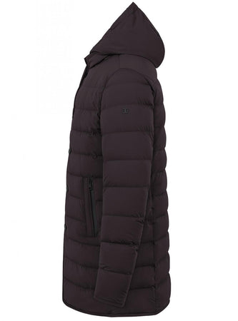 DUNO Duno - Cappottino Con Cappuccio Impunturato In Pium LOFT HOODY LICO 280 da uomo