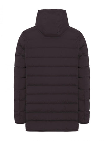 DUNO Duno - Cappottino Con Cappuccio Impunturato In Pium LOFT HOODY LICO 280 da uomo