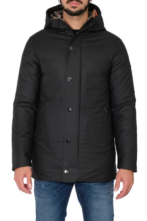 HESKIMO Heskimo - Parka Con Capp. Effetto Gommato HE544016 NER da uomo