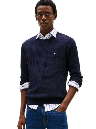 Tommy Hilfiger Maglia Uomo MW0MW37400 DW5 BLU da uomo