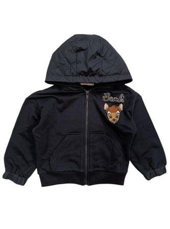 MONNALISA Monnalisa - Felpa Aperta Blu Cappuccio 056s 198807RG 8072 da bambino