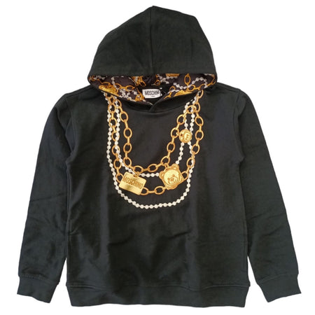 moschino Moschino - Felpa Nera C/cappuccio 60100 HDF03Y LDA16 da bambino
