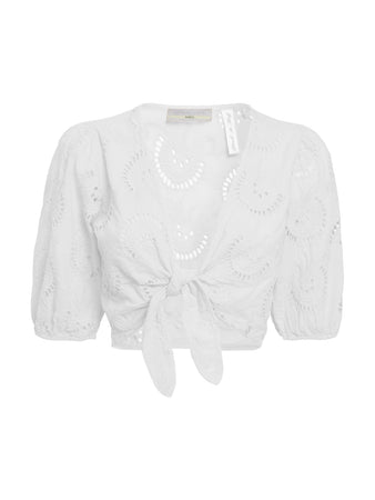 GUESS Guess - Ss Silvia Top G011 Pure White W2GH55 WEJV0 da donna