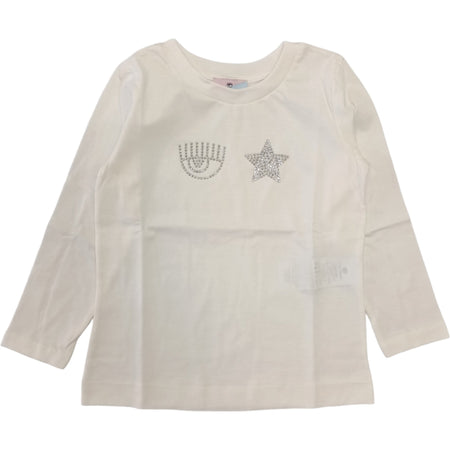 CHIARA FERRAGNI Chiara Ferragni - T-shirt Panna 0001 Iconic 51B620 2206 da bambino