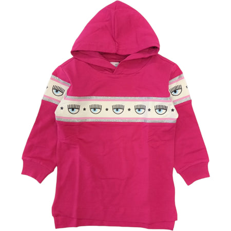 CHIARA FERRAGNI Chiara Ferragni - Abito Felpa 098f Fuxia C/cappuccio Maxilogomania 59B900 2010 da bambino