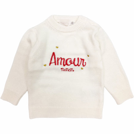 NANAN Nanan - Maglia Panna/rosso Amour I23529 da bambino