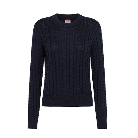 SUN68 Sun68 - Round Neck Cable 07 Navy Blue K33228 da donna