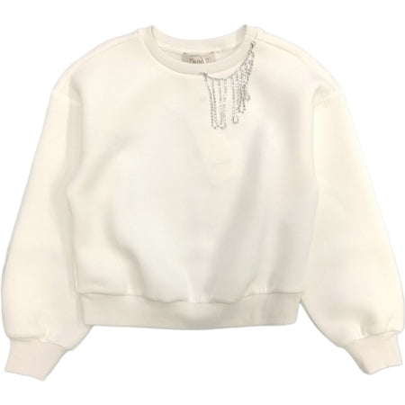 TWINSET Twinset - Felpa Bianca 0282 232GJ2410 da bambino