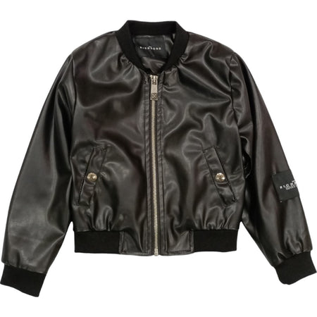 RICHMOND Richmond - Giubbino Bomber Nero Ecopelle RBP24154GBHB da bambino