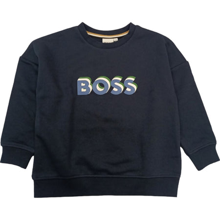 BOSS Boss - Felpa Blu J50717 da bambino