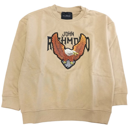 RICHMOND Richmond - Felpa Beige C/aquila RBA24140FEOF da bambino