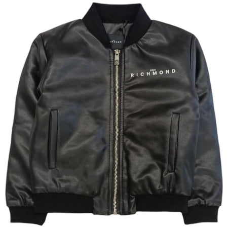 RICHMOND Richmond - Giubbotto Nero Ecopelle RIA24069GBHB da bambino