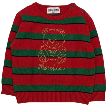 moschino Moschino - Maglione 85843 Verde/bordeaux MXW00J LHE66 da bambino