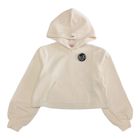 LIU JO Liu-jo - Felpa Panna In Velluto C/capp + Spilla GF4148 J4764 da bambino