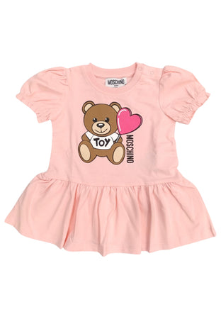 moschino Moschino - Abito 50209 Rosa C/orso E Cuore MDV0CK LBA00 da bambino